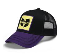 Amplified Trucker Baseball Cap with Adjustable Snapback Closure, Breathable, Wu-Tang Clan, Black-Purple-Yellow, One Size