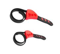 Wuandjun Strap Wrench Set - Adjustable Rubber Strap Wrenches, 2-Piece Heavy Duty Rubber Strap Wrenches, 500mm and 600mm, for Pipes, Water Filters, Oil Filters, Jar Openers