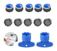 WUBAYI 10 Pack Tap Aerator M18.2 - Faucet Aerator Kit with 2 Wrenches, Universal Kitchen Tap Filter Nozzle, Water Saving Replacement Aerators for Bathroom & Sink