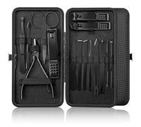 WUBAYI 15-Piece Manicure Set - Surgical Steel Nail Clippers & Pedicure Kit with Luxury Travel Case, Professional Manicure Set Grooming Tools