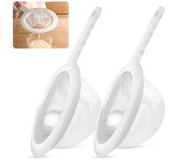 WUBAYI 2 Pcs Fine Mesh Sieve Set - 200 Mesh & 400 Mesh Kitchen Sieves and Strainers for Cooking, Food Filter for Juice, Coffee, Yoghurt