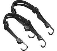 WUBAYI 2 Pcs Heavy Duty Tie Down Straps and Bungees with Hooks, Elastic Luggage Straps for Motorcycle Cargo Securing (60 cm)