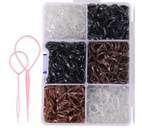 WUBAYI 2500 Pcs Small Elastic Bands, Clear Black Brown Invisible Hair Bands, Mini Hair Bands for Girls Women Men Kids, Soft Rubber Bands for Hair Ties Toddler Wedding Hairstyle
