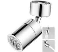 WUBAYI 360° Swivel Kitchen Tap Spray Head - Dual Spray Tap Aerator with M22/M24 Adapter & Water-Saving Aerator, Anti-Splash Extension Arm for Sinks