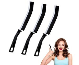 WUBAYI 3pcs Crevice Cleaning Brush Set, Gap Deep Cleaner Bathroom Toilet Brushes, Handle Hard Bristles Scrubbing Brush, for Home Kitchen Toilet Window Tile Groove Gap Thin Cleaning