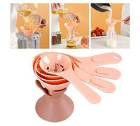 WUBAYI 4-Piece Kitchen Funne, Set - Food-Grade Jam & Oil Funnel with Long Handle & Removable Strainer, Multi-Use for Liquids, Jams, Powders & Dry Ingredients