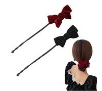 WUBAYI 4Pcs Hair Bun Maker Hair Coiler-Lazy Style Vintage Airy Velvet Hair Bun Maker-Donut Hair Bun Maker-Lazy Hair Curler, Elegant bow braided hair bun Hair accessories for women and girls