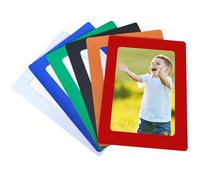 WUBAYI A4/A3/6in Magnetic Photo Frames, Self Adhesive Magnetic Picture Frame Holder Waterproof Clear Sign Holders for Paintings, Photos, Notices, Certificate, Poster, (6in-12PCS-6 Colors)