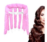 WUBAYI Heatless Curling Rod - Soft No Heat Hair Curlers for Overnight - Hair rollers with satin bag(pink)