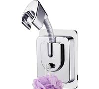 WUBAYI No-Drill 360° Adjustable Shower Head Holder - Shower Holder with Super Strong Adhesive for Tiles/Glass, Universal Wall-Mounted Bracket (Rustproof, Waterproof)