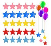 WUBAYI Pack of 25 Star-Shaped Balloon Weights 5-Colour Weights for Balloons Reusable Plastic Balloon Weight Anchors for Wedding Arches & Birthday Party Decoration