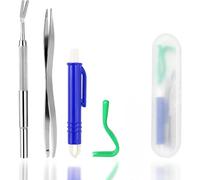 WUBAYI Pet Tick Remover Set, 5 Pieces with 1 Tick Hooks, 3 Tick Tweezers and Storage Case, Safe for Dogs, Cats and Humans