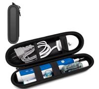 WUBAYI PU Travel Case Compatible with Electric Intimate Shaver and Trimmer, Electric Toothbrush, Waterproof Storage Bag with Strap, Black