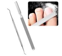 WUBAYI Stainless Steel Nail Files - 16.2cm Long Double-Ended Nail Cleaner with 18cm Four-Sided File for Ingrown Nail Care, Dirt Removal & Ultimate Manicure Pedicure Tool