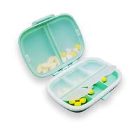 WUBAYI Travel Pill Box Organiser - Investment Pocket Pill Containers, 8 Compartment Pill Boxes, Portable Pill Case, Vitamin Travel Case Pill Holder - Airtight & Moistureproof