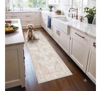 WUBCIX washable kitchen runner rugs 60X180cm, washable runner rug | washable runner，washable hallway runner rugs , for Bedroom Kitchen Hall Office Indoor Low Pile Carpet