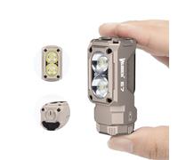 WUBEN E7 1800 Lumen Mini Flashlight with Magnet - Super Bright 6 Modes EDC LED, Type-C Rechargeable, IP68 Pocket Light for Headlamp Use, Rescue, Camping