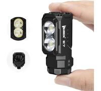 WUBEN E7 1800 Lumen Torch Light with Magnet - Super Bright 6 Modes EDC Flashlight, Typ-C Rechargeable LED Flash Light; IP68 Pocket Flashlight for Headlamp Use, Rescue, Camping Black