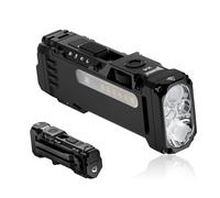 WUBEN X4 Mini LED Torch with RGB Light, Small Torch Rechargeable 1500 Lumens, EDC Tactical Torches IP68 Flashlight Torches for Camping, Checking, Emergency