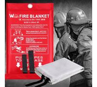 wucgea Fire Blanket for Kitchen - 1 pack Fiberglass Reusable Fire Blankets Suppression Emergency for Home School Fireplace Car Office Garage Warehouse Safety 1m x 1m…