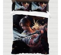 Wuchang Fallen Feathers Boy Duvet Covers and 2 Pillowcases for Adults 3D Print Bed Linen Game Fans Bedding Sets (WuChang)