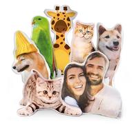 Wucidici Custom Pets Pillows with Photo, Personalised Dog Cat Face Pictures Shaped Pillow, Customised Stuffed Animal Picture Pillows Memorial Gifts (15cm（keychain）)