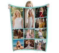 Wucidici Personalised Photo Blanket, Custom Blankets with Picture & Text Customised Blanket for Adults & Kids, Gifts for Dad Mom Friends Birthday Christmas Anniversary