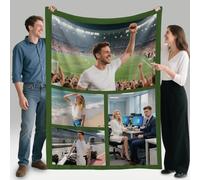 Wucidici Personalised Photo Blanket, Custom Blankets with Picture & Text Customised Blanket for Adults & Kids, Gifts for Dad Mom Friends Birthday Christmas Anniversary