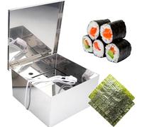 WUCIOA Stainless Steel Seaweed Oven, Seaweed Container with Heating Light Bulb, 4 Non-slip Feet, Adjustable Temperature, Drying Function, Thermal Insulation, 25W Seaweed Oven for Nori, Sushi(L)