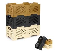 Wuciray Three Wooden Crate with Handles Storage Crate Bamboo Storage Box Wooden No Lid 23x47x34cm Toy Storage Multi-Use Hamper Box for Dog Toy Basket Gift Basket Versatile Home Organizer