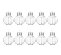 Wudaizhi 10pcs Christmas Tree Fillable Booze Bottle Decor Durable Pet Water Bottle Bulb Shape Pendants Candy Gift Holder Home Party Decor