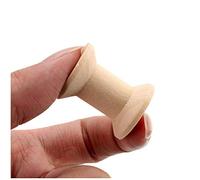Wudaizhi 10pcs Vintage Wooden Empty Thread Spools Cylinder Needlework Manual Crafts Bobbins Reels Organizer for Ribbon Sewing Tools