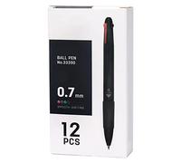 Wudaizhi 12pcs Multicolor Pen Fine Point 4 in 1 Colorful Retractable Ballpoint Pens, Multi Function Pen, (0.7mm)
