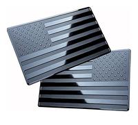 Wudaizhi 2 Pcs 3d American Flag Sticker, Usa Flag Car Military Patriotic Emblem Bumper Stickers Decal for Car Truck Suv