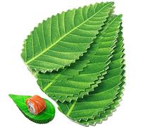 Wudaizhi 200pcs Artificial Leaf Sashimi Leaf Green Sushi Leaves Japanese Plate Decorations Sushi Plate Decoration