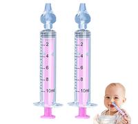 Wudaizhi 2pcs Baby Nasal Aspirator, 10ml Syringe Nasal Irrigator, Reusable Silicone Nasal Suction Tip, Nasal Irrigator Syringe for Baby, Nose Cleaner Rinsing Device, Safe and Comfortable