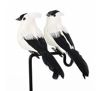 Wudaizhi 2pcs/lot Artificial Bird Decoration Colorful Feather Birds on Clips Christmas Tree Handcraft Accessory