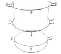 Wudaizhi 3-tiers Crown Display Stand, Tiara Display Rack, Metal Crown Headband Hair Accessory Organizer Holder for Women Girls