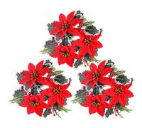 Wudaizhi 3pcs Christmas Candle Ring Wreath Winter Wreath Decor Garland Candle Ring Holder for Christmas Table Centerpiece Window Chair Wall Decor