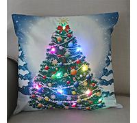 Wudaizhi 45cm Led Christmas Pillowcase Santa Claus Cushion Home Sofa Table Car Decor Christmas Decoration New Year's Eve Decor