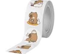 Wudaizhi 500 Pcs/roll Capybara Roll Sticker Animal Stickers Roll Cartoon Sealing Stickers Incentive Stickers Party Decoration Sticker for Kids Teens Boys Girls
