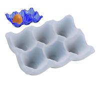 Wudaizhi 6-compartment Egg Storage Rack Silicone Mold, Diy Holder Tray Container Box, Handmade Craft Epoxy Mould