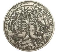 Wudaizhi Anu nd Eagle Commemorative Coin Retro Pyramid Wanderer Souvenir Coin Antique Collection Coin for Home Decoration