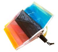 Wudaizhi Auto Folding Windproof Travel Umbrella, Premium Durable Lightweight Portable for Backpack Cars, Transparent Colorful Rainproof Umbrella