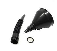 Wudaizhi Black Fuel Funnel with Handle, Plastic Car Petrol Filter Funnel with Flexible Spout for Engine Fluids