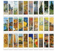 Wudaizhi Bookmarks, Vintage Style Bookmarks Pack, 30 Pcs Vintage Art Style Oil Painting Pattern Paper Bookmarks