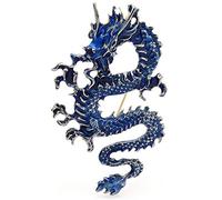 Wudaizhi Dragon Brooche for Women Unique Animal Lapel Pin Unisex Fashion Breastpin for Clothing Corsage Accessories