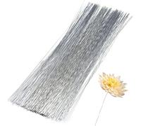 Wudaizhi Florist Wire Stems 100pcs Fondant Floral Iron Wire Bouquet Stem Wrapping Wire Flexible Wire for Handmade Diy Decoration