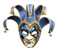 Wudaizhi Halloween Mask Exquisite Vintage Venetian Masquerade Party Mask for Adults Clown Joker Masks Anime Movie Dance Wall Decoration