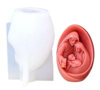 Wudaizhi Holy Nativity Silicone Candle Mold 3d Jesus Aromatherapy Candle Epoxy Crafts Mold Jesus Family Mold Home Decor